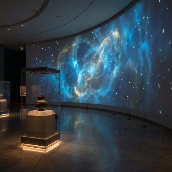 博物館・美術館の展示空間への投影(イメージ)